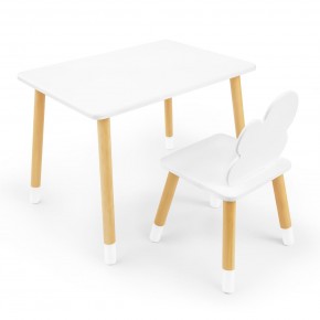 Детский комплект стол и стул «Облачко» Rolti Baby (белый/береза, массив березы/мдф) в Качканаре - kachkanar.mebel24.online | фото