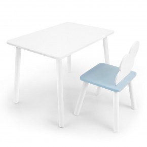 Детский комплект стол и стул «Облачко» Rolti Baby (белый/голубой, массив березы/мдф) в Качканаре - kachkanar.mebel24.online | фото