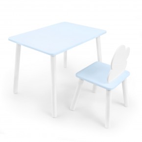 Детский комплект стол и стул «Облачко» Rolti Baby  (голубая столешница/голубое сиденье/белые ножки) в Качканаре - kachkanar.mebel24.online | фото