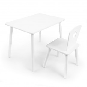 Детский комплект стол и стул «Звезда» Rolti Baby (белый/белый, массив березы/мдф) в Качканаре - kachkanar.mebel24.online | фото 1