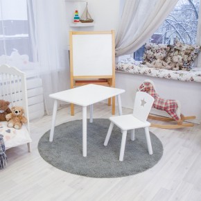 Детский комплект стол и стул «Звезда» Rolti Baby (белый/белый, массив березы/мдф) в Качканаре - kachkanar.mebel24.online | фото 2