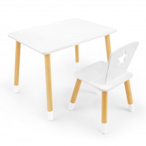 Детский комплект стол и стул «Звезда» Rolti Baby (белый/береза, массив березы/мдф) в Качканаре - kachkanar.mebel24.online | фото
