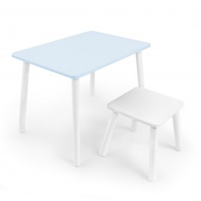 Детский комплект стол и табурет Rolti Baby (голубая столешница/белое сиденье/белые ножки) в Качканаре - kachkanar.mebel24.online | фото 1