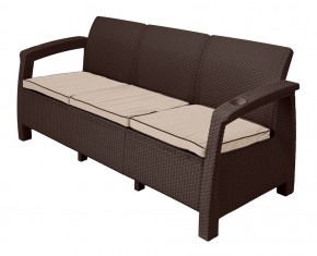 Диван Yalta Premium Sofa 3 Set (Ялта) шоколадный (+подушки под спину) в Качканаре - kachkanar.mebel24.online | фото