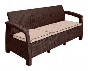 Диван Yalta Premium Sofa 3 Set (Ялта) шоколадный (+подушки под спину) в Качканаре - kachkanar.mebel24.online | фото 2