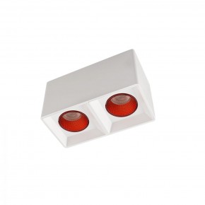DK3085-WH+RD Светильник накладной IP 20, 10 Вт, GU5.3, LED, белый/красный, пластик в Качканаре - kachkanar.mebel24.online | фото 1