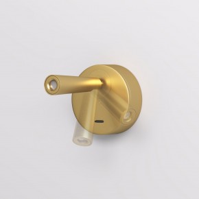 DK5072-SB Бра SHINE WALL со светодиодом, D104*H68, IP20, 3000К, 3W, RA?90, сатинированная латунь, алюминий в Качканаре - kachkanar.mebel24.online | фото 3