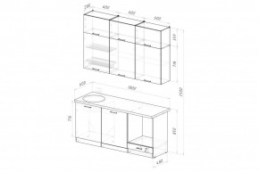 ДЮНА Кухонный гарнитур Макси 2 1800 мм в Качканаре - kachkanar.mebel24.online | фото 2