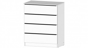 ЭЛЕГАНТ Комод 4 ящика (белый) в Качканаре - kachkanar.mebel24.online | фото