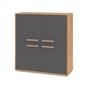 ФЛОРИДА Ф43 Комод (дуб золотой/графит) в Качканаре - kachkanar.mebel24.online | фото