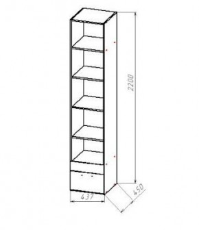 ГЕОМЕТРИЯ ГМТ.06 пенал в Качканаре - kachkanar.mebel24.online | фото 2