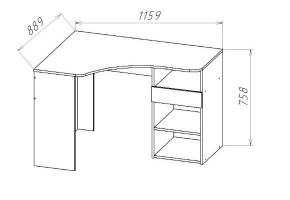 ГЕОМЕТРИЯ ГМТ.10 Стол угловой в Качканаре - kachkanar.mebel24.online | фото 2