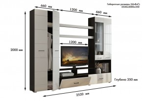 Гостиная Альфа МДФ (Венге/Белый глянец) в Качканаре - kachkanar.mebel24.online | фото 3