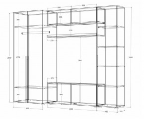 Гостиная Норден (Дуб Крафт белый) в Качканаре - kachkanar.mebel24.online | фото 4