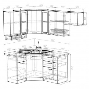 КИРА Кухонный гарнитур Литл ( 1300*2000 мм ) в Качканаре - kachkanar.mebel24.online | фото 2