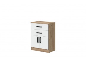 Комод Эконом (Дуб крафт золотой/Белый текстурный) в Качканаре - kachkanar.mebel24.online | фото 1