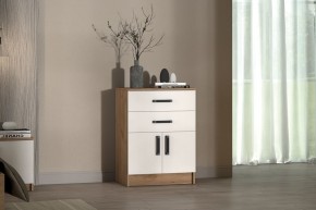 Комод Эконом (Дуб крафт золотой/Белый текстурный) в Качканаре - kachkanar.mebel24.online | фото 3