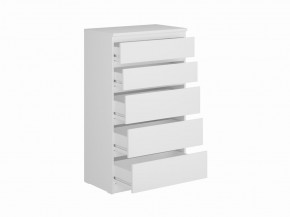 Комод КАСТОР с пятью ящиками, цвет белый в Качканаре - kachkanar.mebel24.online | фото 2