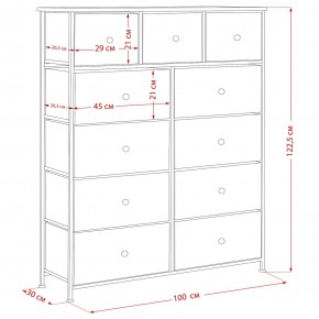 Комод Leset Линкс 11 ящиков (МДФ) в Качканаре - kachkanar.mebel24.online | фото 12