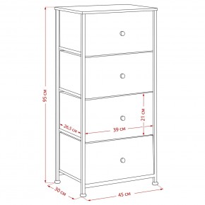 Комод Leset Линкс 4 ящика (МДФ) в Качканаре - kachkanar.mebel24.online | фото 12