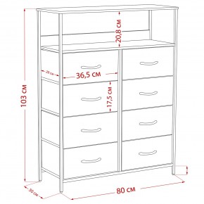 Комод Leset Локи 8 ящ. с полкой в Качканаре - kachkanar.mebel24.online | фото 12