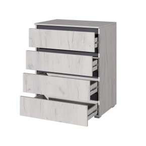 Комод Лиана (Дуб Крафт Белый/Графит) в Качканаре - kachkanar.mebel24.online | фото