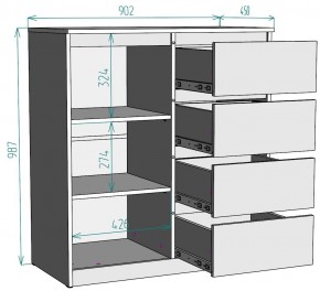 Комод Мальта K115 в Качканаре - kachkanar.mebel24.online | фото 2
