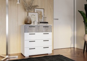 Комод Стандарт-5 NEW (белый/цемент светлый) в Качканаре - kachkanar.mebel24.online | фото 3