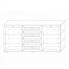 Комодино (фасады глухие) Парма Нео в Качканаре - kachkanar.mebel24.online | фото 2