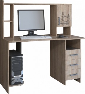 Компьютерный стол КЛ №6.4 (дуб баррик) в Качканаре - kachkanar.mebel24.online | фото