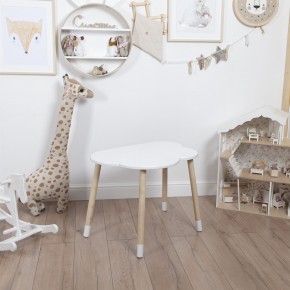 Комплект детский стол ОБЛАЧКО и стул ОБЛАЧКО ROLTI Baby (белая столешница/белое сиденье/береза ножки) в Качканаре - kachkanar.mebel24.online | фото
