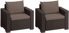 Комплект кресел Калифорния (California chair) коричневые в Качканаре - kachkanar.mebel24.online | фото 2