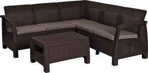 Комплект мебели угловой Корфу Релакс Сет (CORFU II RELAX SET) коричневый в Качканаре - kachkanar.mebel24.online | фото 2
