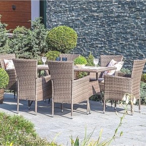 Комплект плетеной мебели AFM-195-6Pcs Beige (6+1) в Качканаре - kachkanar.mebel24.online | фото 1