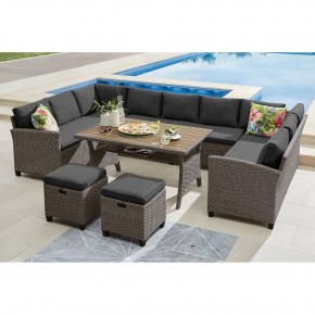 Комплект плетеной мебели AFM-370A Dark Grey в Качканаре - kachkanar.mebel24.online | фото 1