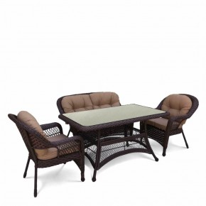 Комплект плетеной мебели T130/LV-520BB-Brown_Beige в Качканаре - kachkanar.mebel24.online | фото 1