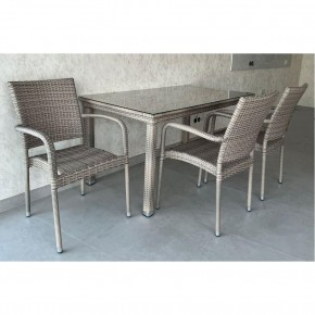 Комплект плетеной мебели T256C/Y376C-W85 Latte (4+1) + подушки на стульях в Качканаре - kachkanar.mebel24.online | фото 2