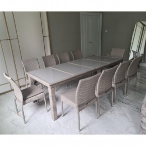 Комплект плетеной мебели T438/Y380C-W85 Latte (10+1) + подушки в Качканаре - kachkanar.mebel24.online | фото 3