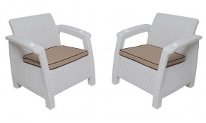 Комплект уличной мебели Yalta Premium Terrace Set (Ялта) белый (+подушки под спину) в Качканаре - kachkanar.mebel24.online | фото 4