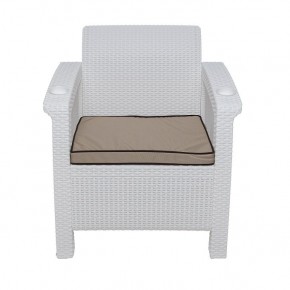 Комплект уличной мебели Yalta Premium Terrace Set (Ялта) белый (+подушки под спину) в Качканаре - kachkanar.mebel24.online | фото 6