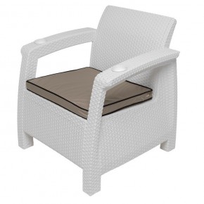 Комплект уличной мебели Yalta Premium Terrace Triple Set (Ялта) белый (+подушки под спину) в Качканаре - kachkanar.mebel24.online | фото 8