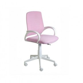 Кресло Ирис White сетка/ткань розовая в Качканаре - kachkanar.mebel24.online | фото 1