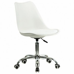 Кресло стул BRABIX "Eames MG-310 CH", хром, пластик белый, экокожа белая, 532923 в Качканаре - kachkanar.mebel24.online | фото 2