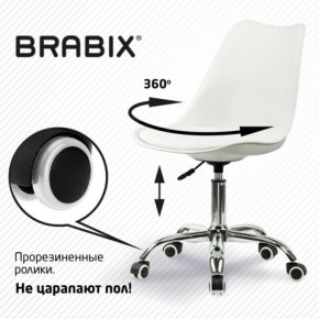 Кресло стул BRABIX "Eames MG-310 CH", хром, пластик белый, экокожа белая, 532923 в Качканаре - kachkanar.mebel24.online | фото 7