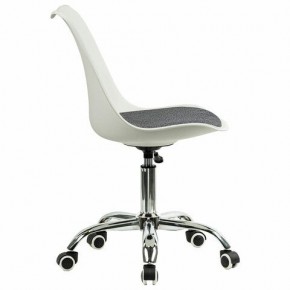 Кресло стул BRABIX "Eames MG-310 CH", хром, пластик белый, ткань серая, 532924 в Качканаре - kachkanar.mebel24.online | фото 3