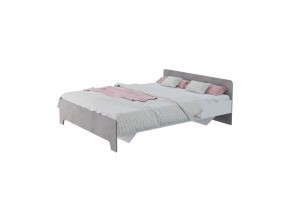 Кровать 1,6 VICTOR + основание (Белый-Бетон) в Качканаре - kachkanar.mebel24.online | фото 2
