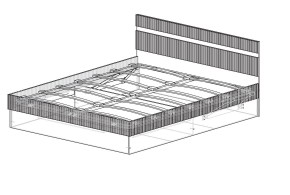 ОЛИВИЯ Кровать 1600 с основанием и ПМ в Качканаре - kachkanar.mebel24.online | фото 4