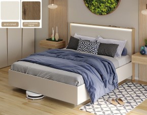 Кровать (Бело-серый U775 ST9/Дуб Галифакс Табак) 1600 в Качканаре - kachkanar.mebel24.online | фото