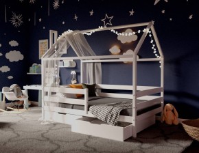 Кровать-домик 80*160 Белый в Качканаре - kachkanar.mebel24.online | фото
