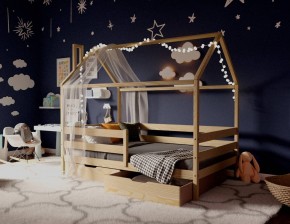 Кровать-домик 80*160 без покраски в Качканаре - kachkanar.mebel24.online | фото